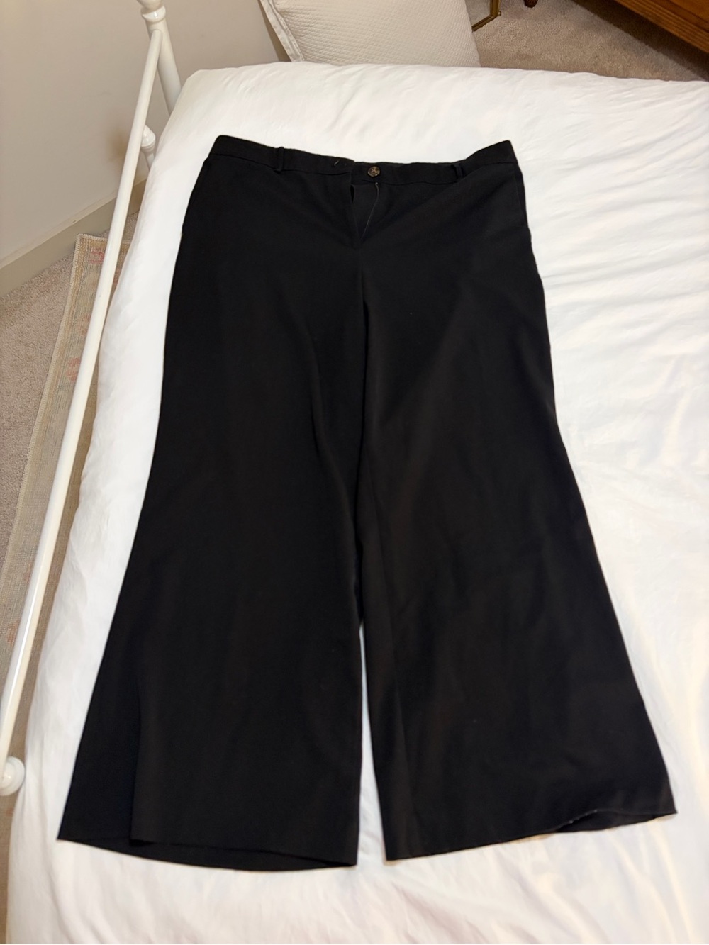 Ann Taylor Black Wide-Leg Dress Pants